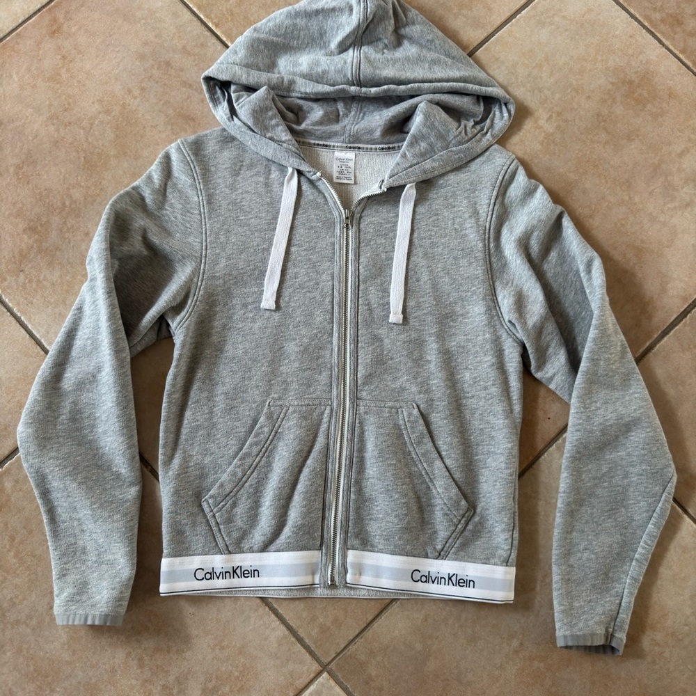 Calvin Klein Gray Zip-Up Hoodie